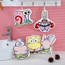SpongeBob SquarePants 1件裝卡通掛式洗臉手巾，便攜柔軟吸水可重複使用，適用於浴室、廚房與居家使用 - 彩色 - 查看 2