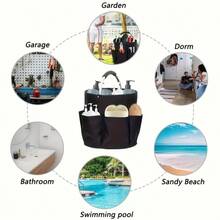 HEART LEAF Foldable Durable Lightweight Storage Basket, Open-Top Multi-Functional Bucket With Handle, High-Quality Portable Picnic And Beach Basket, Essential Accessory For Home, Suitable For Bathroom Toiletry Bag, Laundry Hamper, And Outdoor Use - Multicolor - View 10