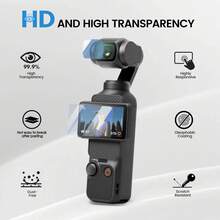 Protecteur d'écran en verre trempé 9H fin, s'adapte à l'écran et à l'objectif du D*I Osmo Pocket 3 4, protège la surface contre l'usure quotidienne et les rayures - Voir 2