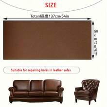 1 buah Stiker Perbaikan Sofa Kulit Perekat Diri untuk Furnitur, Meja, dan Kursi - F-putih - View 3