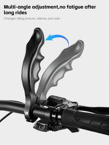 WEST BIKING 自行車騎行把手端帽 人體工學設計 護腕減壓公路車把手 矽膠緩衝吸震 防滑穩定 可自由調節角度 適用 22.2mm 把手 MTB 把手端帽 - 黑色 - 查看 6