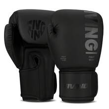 Guantes de Boxeo FIVING Negro Puro Cool, Protección de Mano de PU con Absorción de Impactos, Opciones de 4/6/10/12/14oz, Adecuados para Niños, Adolescentes, Hombres y Mujeres Adultos, Perfectos para Gimnasio, Entrenamiento en Casa, Muay Thai, MMA, Kickboxing y Sparring - Negro - Ver 17