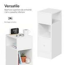 Baroni Nightstands - White - View 3