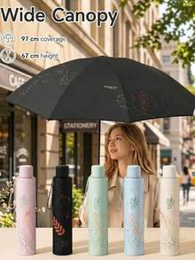 Fashionable Printed Sun Umbrella, Portable UV Protection, Unisex, Travel Essential Umbrella, Travel Necessity - Multicolor - View 6