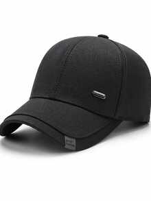 1 pieza Gorra de béisbol de unicolor, unisex, diseño cosido, gorra de camionero, gorra de sol casual y sencilla de moda, adecuada como regalo para papá/mamá, disponible en 4 colores: caqui, negro, gris oscuro, azul oscuro - Multicolor - Ver 16