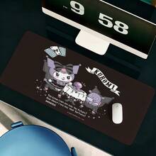 Kuromi Tarot Fortune Extended Gaming Mouse Pad, Solid Black Base Sanrio Dark Magic Cartoon Character Large Soft Mouse Pad For Bedroom Study Office Daily Use - A - View 2
