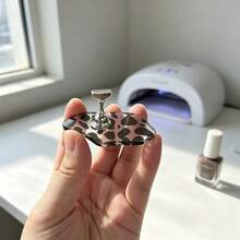 1套整合金屬底座可攜式穿戴假指甲展示架，可重複使用磁吸式壓克力美甲練習展示架，壓克力彩繪假指甲練習架，美甲工具 - 彩色 - 查看 12