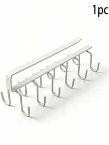 1/2pcs Hat And Bag Storage Rack, Belt Storage Rack, Closet Accessories Storage Rack, 6 Hat Hooks, Closet Clothing Storage Rack, No-Drill Simple Storage Rack, Hanging Style - Upgraded White - View 11