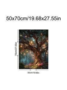 1pc Enchanted Forest Wall Art, Magical Stream Canvas Print, Fairy Lantern Fantasy Decor, Ideal Gift,Suitable For Bedroom,Living Room,Office,Wall Arts,Wall Decor,Home Decor,Room Decor,Canvas Wall Art,Posters, Wall Art With Frame, Optional Frame ﻿ ﻿ - 1PCS - View 22