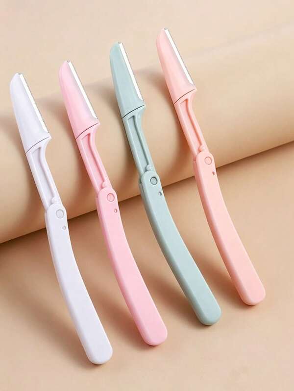 3/6 buah Pisau Cukur Alis Lipat, Alat Cukur Alis Lipat, Anti Gores untuk Wanita, Set untuk Pemula, Pemangkas Alis Desain Kelas Atas, Cocok untuk Pemula