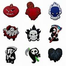 20PCS/10PCS/3PCS/1PC- Halloween PVC Shoe Decorations, Gothic-Style Skeleton And Ghost Designs,DIY Accessories,Women's Shoe Decorations/Sandal Decorations/Beach Shoe Ornaments.Halloween Party Giveaways.Halloween/Summer Break.Back-To-School - View 5