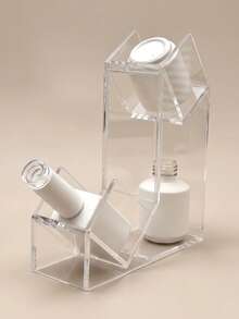 Upgraded Transparent Nail Polish Inverted Dispenser, Nail Gel Inverted Rack For Easy Pouring Of Every Drop Of Acrylic Liquid. Designed For Cleaning And Stabilizing Bottles During Use - Clear - View 5