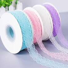 1PC- 5 Yards Lace Trim DIY Handmade Decoration Clothing Edge Knitting Tablecloth Sofa Lace Fabric Material - White - View 3