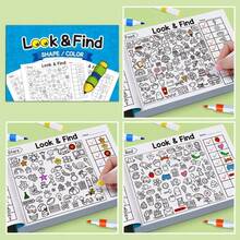 Children's Hidden Object Coloring Book, Interactive Search And Color Activity Workbook, Visual Search Practice Find And Seek Activity Book, Early Learners, Spot The Difference Book, Classroom And Homeschool Learning, Back To School Supplies, Easter - Multicolor - View 8
