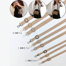 DIY 肩膀包配件替換肩帶 可調節斜挎肩包帶 黑金銀色五金配件 手提包肩帶 - 杏色 - 查看 3