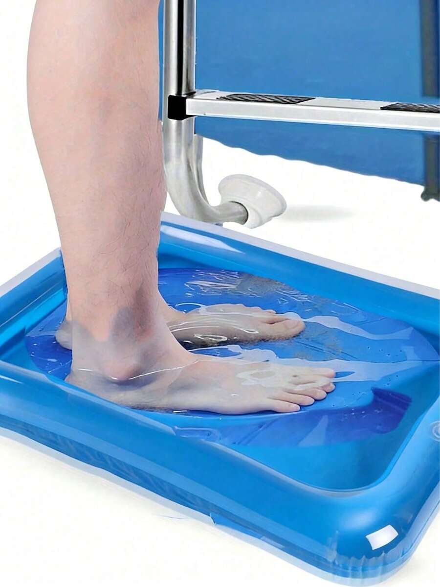 Portable Collapsible Inflatable Foot Bath Basin,Portable Collapsible Footbath For Swimming Pool Entrances,PVC Composite Collapsible Footbath,Essential Accessory For Multi-Component Pool Cleaning,Pvc Pet Bathing Tub Bath Tub,Bath Tub Collapsible
