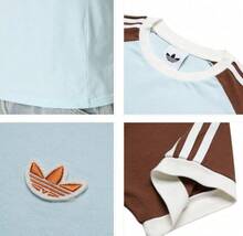 Adidas Clover 男士夏季新款運動短袖舒適透氣圓領T恤 - 薄荷綠/棕色 - 查看 5