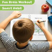 Maze Puzzle Activity Book, Helps You Focus Attention, Reduce Mental Clutter, And Develop Better Thinking Habits Through Engaging Route Challenges, Perfect For Use And Relaxation At Your Desk Back To School - Maze - View 6