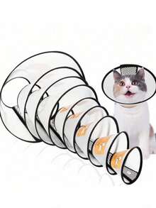 1pc Pet Recovery Collar Protective Cover Cat Dog Anti-Lick Anti-Bite - White - View 1