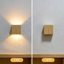 Waterproof Outdoor Wall Light LED Lighting Outdoor Square Aluminum Material Natural Wood/Walnut/Black Up And Down Lighting Wall Lamp Home Outdoor Waterproof Street Light Home Decor Indoor Decor House Garden Lighting Wall Lamp Suitable For Outdoor Balcony/Courtyard/Garden/Stairs/Street/Yard/Living Room/Bedroom/Kitchen/Bathroom/Corridor/Hallway - Waterproof Square LED Wall Light - View 7