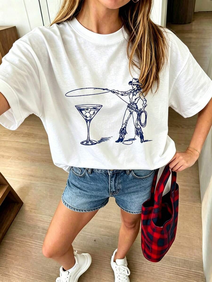 Women T-Shirts - 白色 - 查看 1