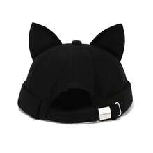 1 buah Topi Bucket Wanita Warna Polos dengan Motif Telinga Kucing, Topi Kasual Modis, Cocok untuk Perjalanan Musim Semi/Panas, Pantai, Pesta - beraneka warna - View 4