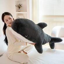 1 Peça Boneco de Pelúcia Realista de Orca, Tubarão, Golfinho e Leão Marinho de 25cm/9,84in, Macio e Confortável, Pode Ser Usado Como Travesseiro ou Almofada. Boneco de Pelúcia de Tubarão Fofo Adequado para Brincadeiras Diárias de Crianças, Ideal para Alívio do Estresse e Companhia na Hora de Dormir, Presente de Natal Perfeito para Crianças, Namorada, Mulheres, Família e Amantes de Tubarões. - Multicolorido - Visão 21