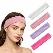 4pcs Bohemian Style Striped Ribbed Fashion Narrow Headbands For Yoga, Workout, Daily Wear - Multicolor - View 2