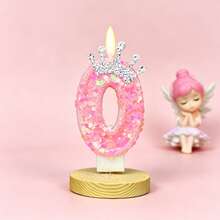 Vela de Número con Brillo Tema Oceánico Creativo (Pieza Única, Números Opcionales 0–9): Disponible en Estilos Azul o Rosa, Decorada con Estrellas de Mar, Conchas, Corona de Strass y Elementos de Sirena o Subacuáticos. Diseño sin Humo, Adecuado para Aniversario de Pareja, Fiesta de 18 Años de Niñas, Baby Shower y Celebración con Tema de Playa de Verano. - Ver 18