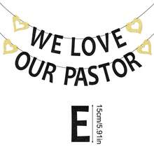 1 st We Love Our Pastor-banderoll, pastorbanderoll för kyrkans prästerskap, uppskattning till pastor/minister - Tack vare pastorn - Visa 5