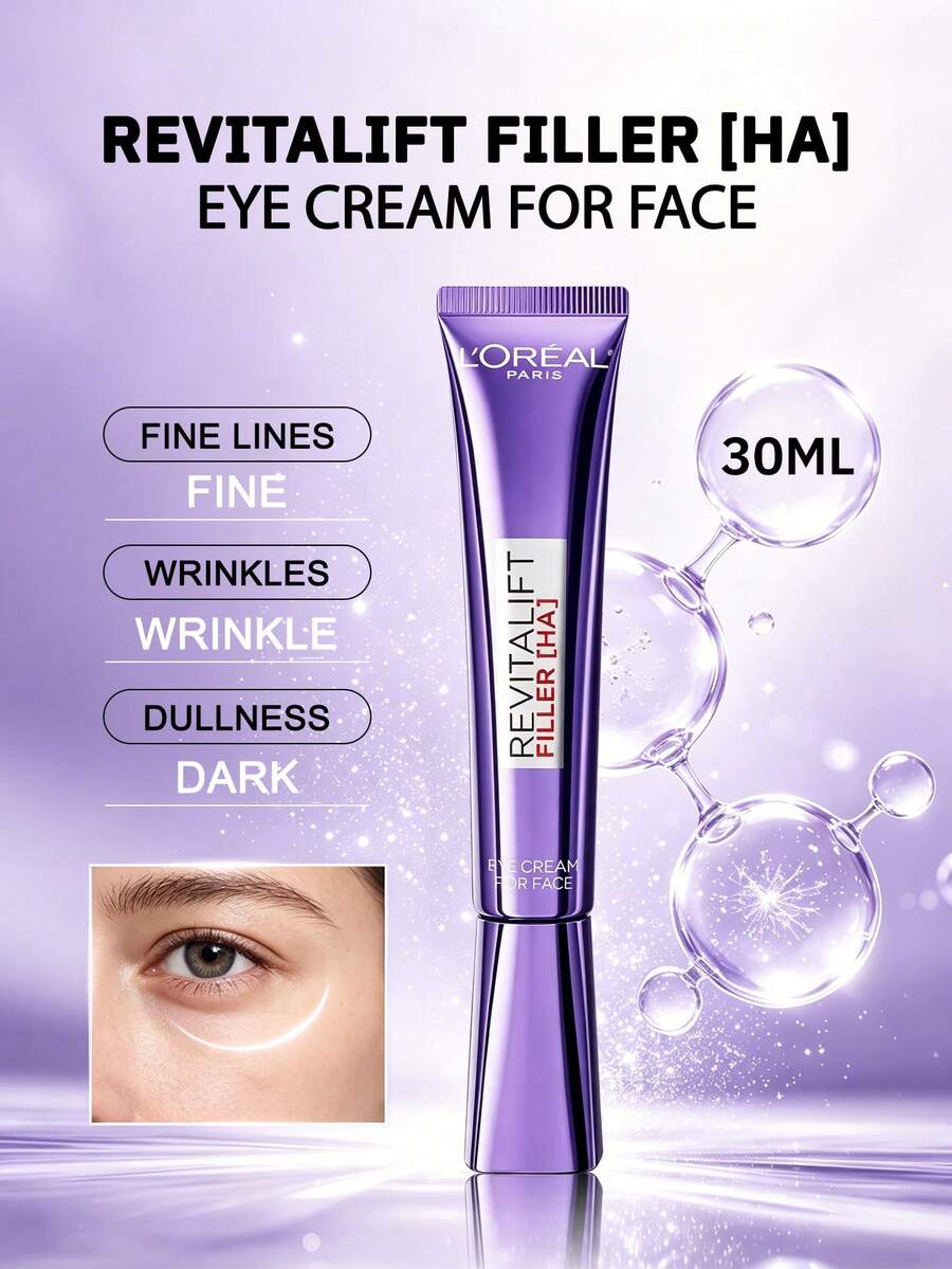 L'Oreal L'Oréal Revitalift Filler Eye Cream With Hyaluronic Acid + Pro-Xylane-30ml - 30毫升 - 查看 1