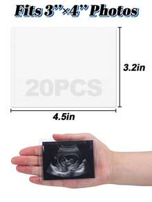 Easy Insert Photo Protector For 3x4in Pictures - Side-Loading To Keep Baby Picture/Special Memories , Pregnancy Journal Must Haves, Pregnancy Gifts For Expecting Mom, - Horizontal - View 6