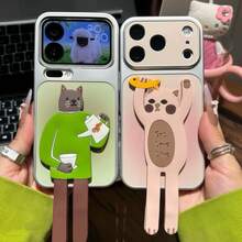 Cute Cartoon Phone Stand With Flexible Support Legs, Soft & Flexible Phone Clip, Hands-Free Desktop Viewing Stand, Strong Adhesive Grip Device, Lightweight Portable Phone Tripod, Suitable For Daily Use Or Hanging - Multicolor - View 9