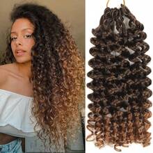 Hawaiian Ocean Wave Crochet Braided Curly Hair Goddess Braids Synthetic Wig Bohemian Style Hair Accessory For Women - Multicolor - View 10