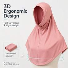 1pc Solid Color Bohemian Polyester (Polyester) Headscarf Hat, All-Season Ice Silk Headscarf Hat, Quick-Dry Sun Protection Base Hat, Oversized Headwrap - Multicolor - View 6