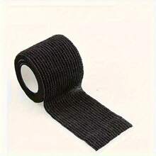 12 Rolls 5cm Black Elastic Self-Adhesive Bandage - Breathable Soft Fabric, Non-Woven Adhesive Tape - Black - View 2