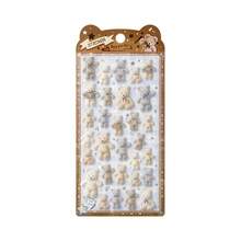 Autocollants 3D flocage Q-Lia, autocollants gaufrés motif lapin et ours, convient pour le scrapbooking DIY, les coques de téléphone, les journaux, les autocollants décoratifs, pack de recharge d'autocollants - Multicolore - Voir 14