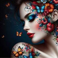 1pc [30*30cm/11.8*11.8in][40*40cm/15.7*15.7in]5D Acrylic Diamond Painting Kit, Beautiful Woman Pattern, Suitable For Adult Beginners DIY Mosaic Diamond Art, Full Drill Handmade Self-Design DIY Diamond Painting, Applicable For Living Room, Bedroom, Office Wall Decoration Hanging Painting, Surprise Home Decor Gift For Family And Friends - No Frame - View 8