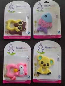 Silicone Teething Toys In Adorable Animal Shapes - Multicolor - View 1