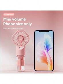 便攜式噴霧風扇 手持迷你充電式 4段可調風速與噴霧功能 適合旅行、露營、戶外、居家、辦公室、化妝、通勤 - 彩色 - 查看 7