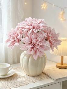 5/25pcs Artificial Flowers, Dahlia, Chrysanthemum, Wedding Decoration, Fake Plants, Room Decor, Autumn Decoration, Garden Autumn Decor, Party Gifts, Decorative Items, Bridal Wrist Corsage, Bouquet Box, Home Decor, Flower Box Materials, New Year Decoration - Dusty Pink - View 7