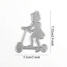 Happy Baby 兒童童年快樂騎單車狗兔金屬切割模具組，適用 DIY 剪貼簿、壓花模板、相簿卡片製作、手工禮品卡紙模切 - Metal Cutting Dies - 查看 23