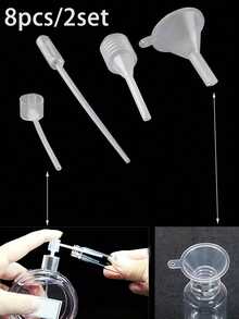 Phễu chiết nước hoa, bình xịt mỹ phẩm có vòi bơm, chai xịt nước hoa có thể tái sử dụng, bình xịt nước hoa du lịch có vòi bơm. - Trong sáng - Xem 12
