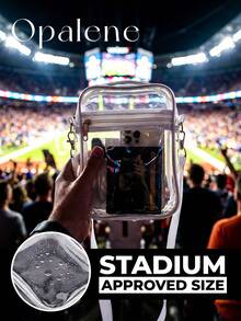 Clear Stadium Approved Black Crossbody Bag White Transparent Shoulder Purse Waterproof Pvc Clear Bag Concert Sports Events Travel Vertical/Horizontal - Multicolor - View 3