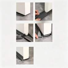 1 pieza Tira de sellado de puerta de PVC de 93cm/5.5cm, tira de sellado de ventana flexible autoadhesiva a prueba de colisiones y a prueba de sonido - A - Ver 8