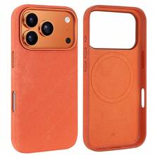 VIETAO 奢華磁吸手機保護殼，相容 iPhone 17 Air Pro Max 16 15 14 13 17Pro，高品質無線充電磁吸 Galaxy S26 S25 S24 Ultra 手機保護殼 - 橘色 - 查看 6