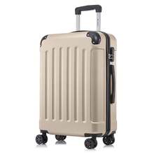 YONSLY Hard Shell Suitcase 16/20/24/28 Inches With 4 360° Wheels Sturdy Double Zipper Combination Lock Mesh Pocket Soft Rubber Handle Travel Suitcase - 象牙色 - 查看 1