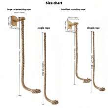 1pc Solid Wood Sisal Wall-Mounted Cat Climbing Rope, Durable Thickened Cat Tree Scratching Post Cup-Shaped Hammock, Sisal Material, Home Pet Supplies, Wall-Mounted Cat Scratching Rope Cat Tree Scratching Post, Cat Tree, Free Cat Gift, Cat Scratching Board, Cat House, Cat Supplies, Cat Climbing Frame, Cat Toy - Multicolor - View 5