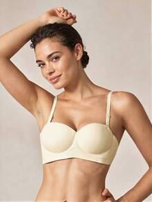 Veilyse 2pcs Wireless, Seamless, Push Up, Backless Bra, Lingerie For Summer - Multicolor - View 8