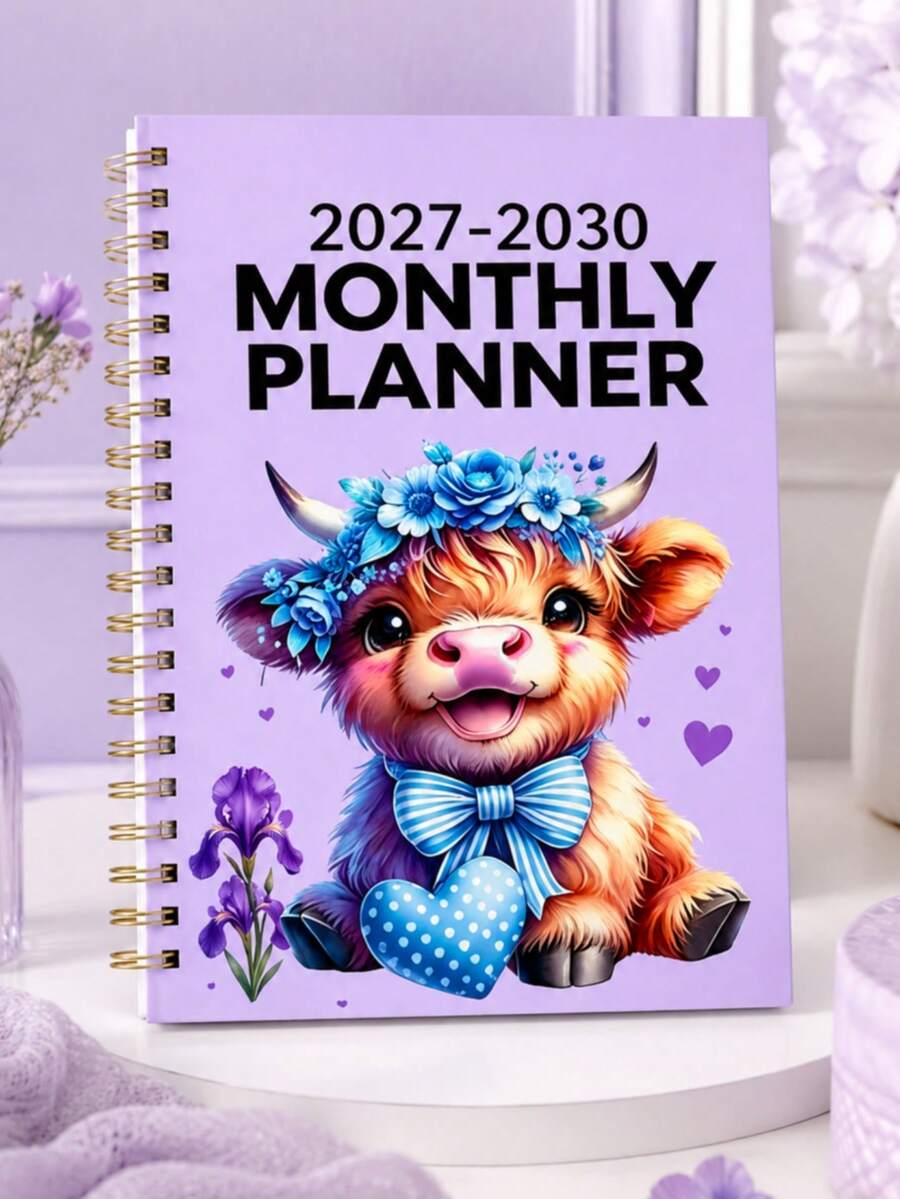 1本 2026-2030 女性月計畫筆記本,A5 60個月月週日計畫日曆手帳 2027,適用教師、學生與居家使用,返校用品、辦公桌配件、居家必需品 - A5 - 查看 1